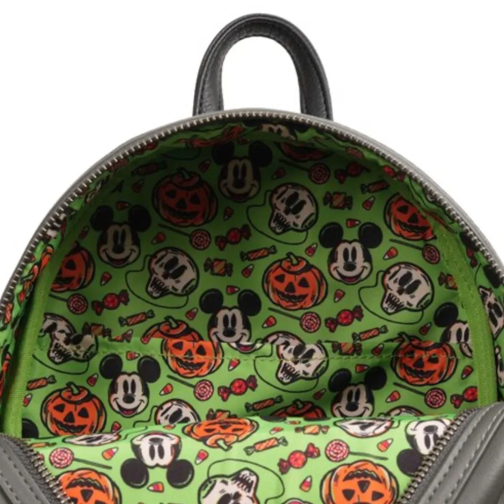 Loungefly Disney 100 Trick‎ or Treaters Glow in the Dark Mini Backpack